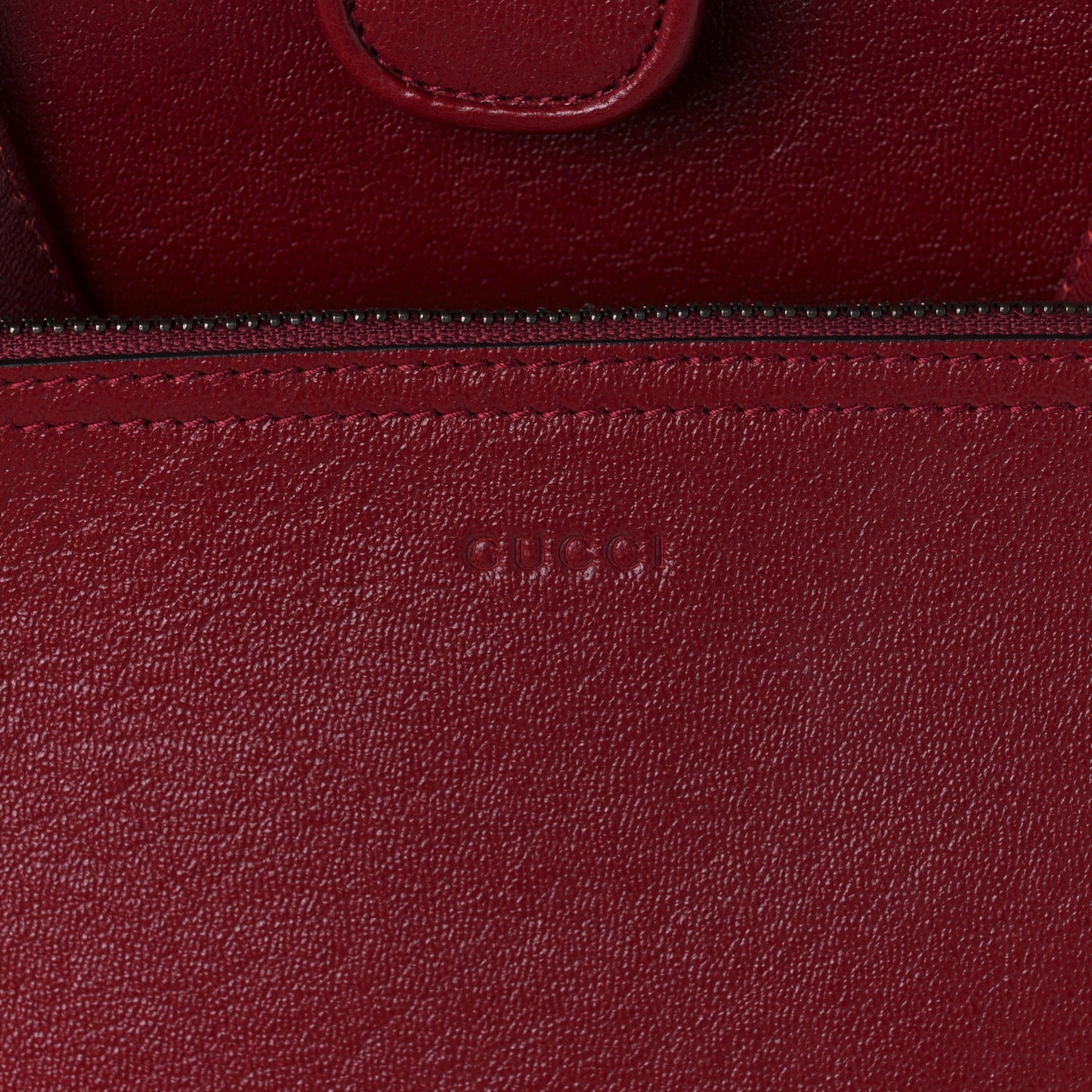 New Sakai Calfskin Lux Small Dahlia Tote New Cherry Red
