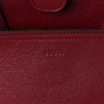 Gucci New Sakai Calfskin Lux Small Dahlia Tote New Cherry Red 10 of 14