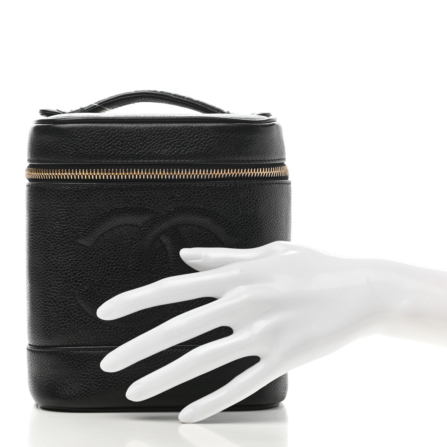 Chanel Caviar Vanity Cosmetic Case Black 2 of 13