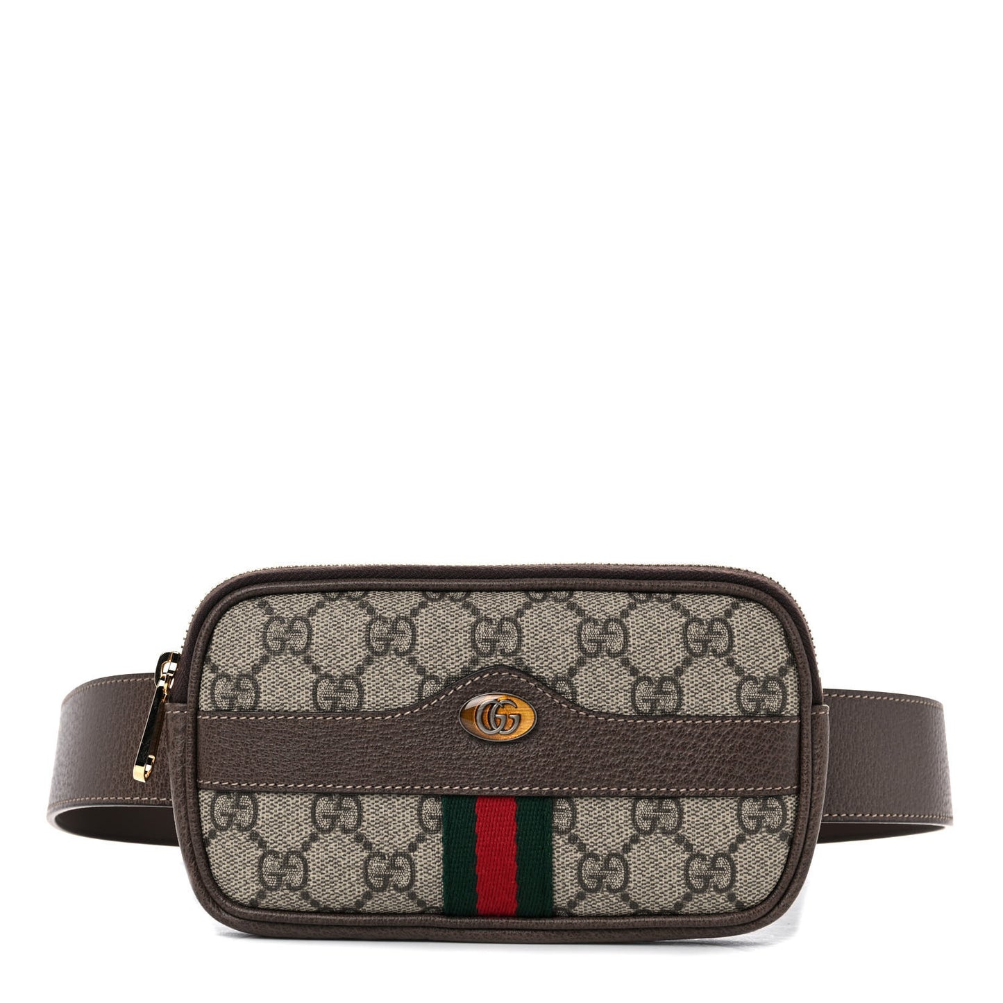 GG Supreme Monogram Ophidia Belted iPhone Case 85 34 Dark Brown