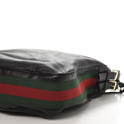 Gucci Pebbled Calfskin Medium Heritage Shoulder Bag Black 7 of 17