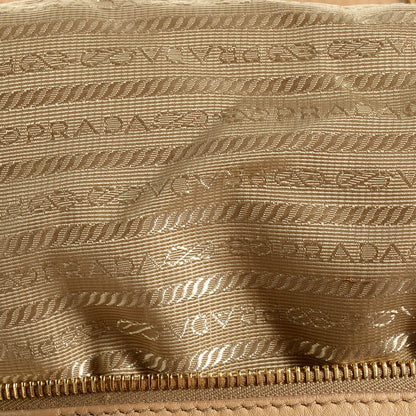 Prada Vitello Daino Double Zip Hobo Sabbia 10 of 10