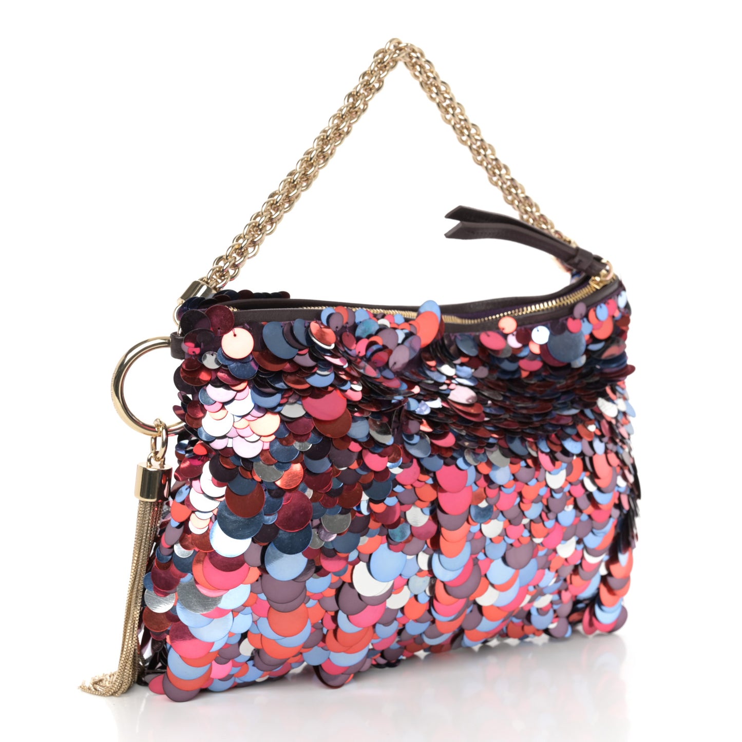 Sequin Maxi Callie Embroidery Bag Raspberry Mix