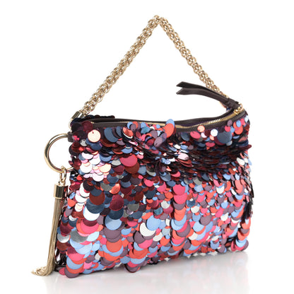 Jimmy Choo Sequin Maxi Callie Embroidery Bag Raspberry Mix 3 of 9
