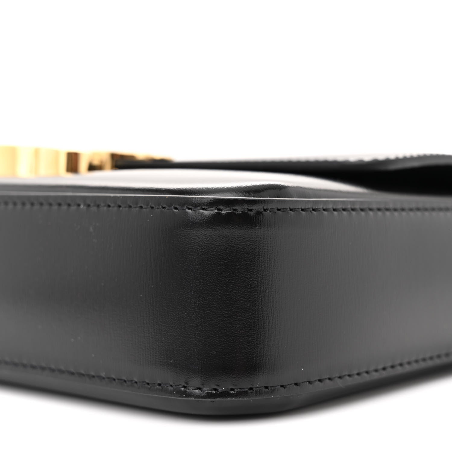 Celine Shiny Calfskin Triomphe Chain Shoulder Bag Black 11 of 11