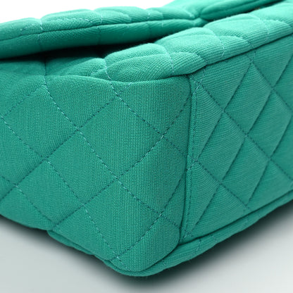 Chanel Jersey Quilted XL Jumbo Flap Green 8 of 9