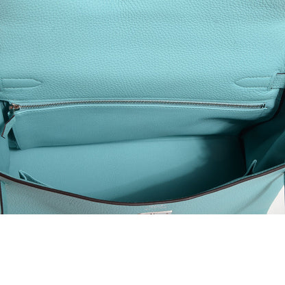 Hermes Togo Kelly Retourne 32 Bleu Atoll 2 of 21