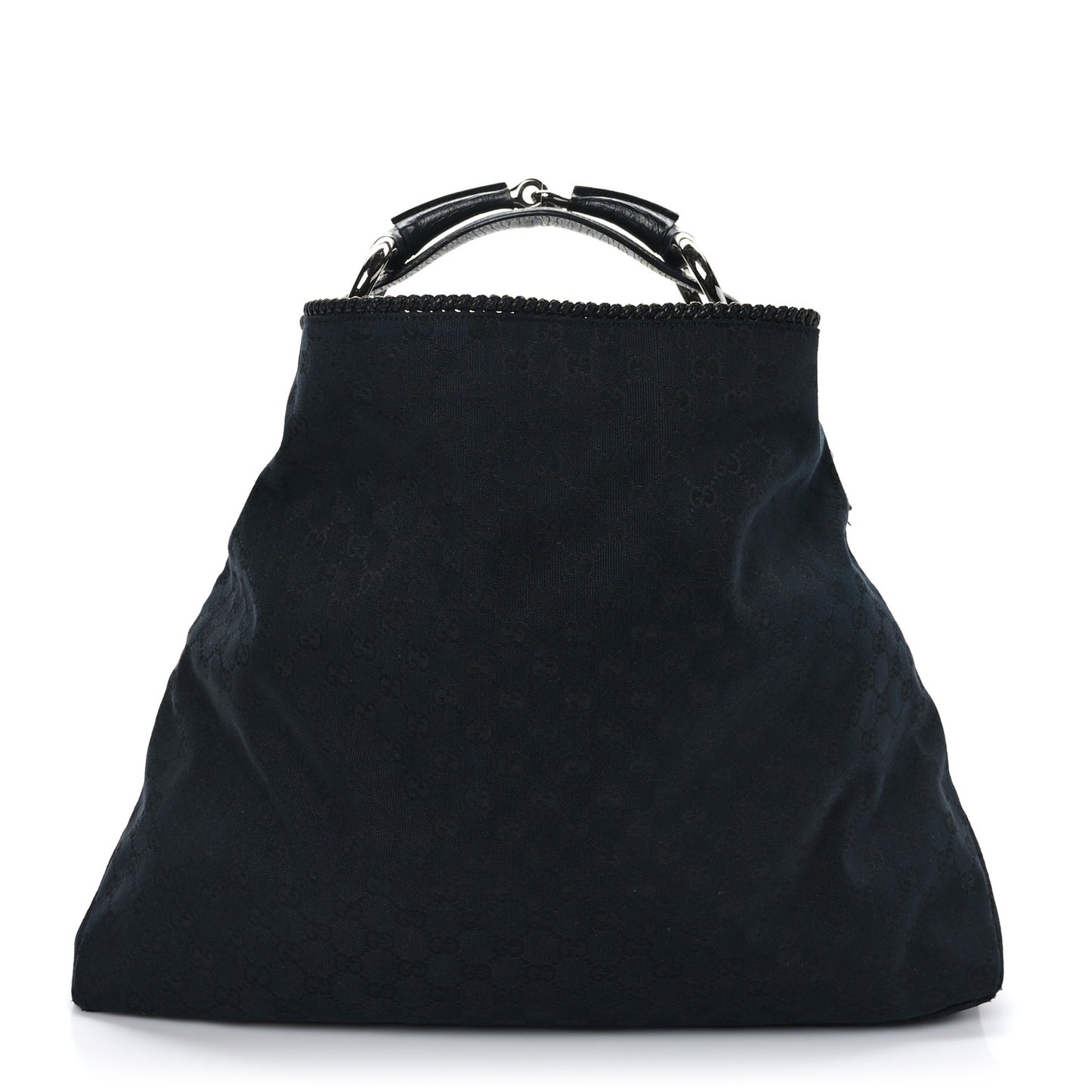 Monogram Large Horsebit Chain Hobo Black