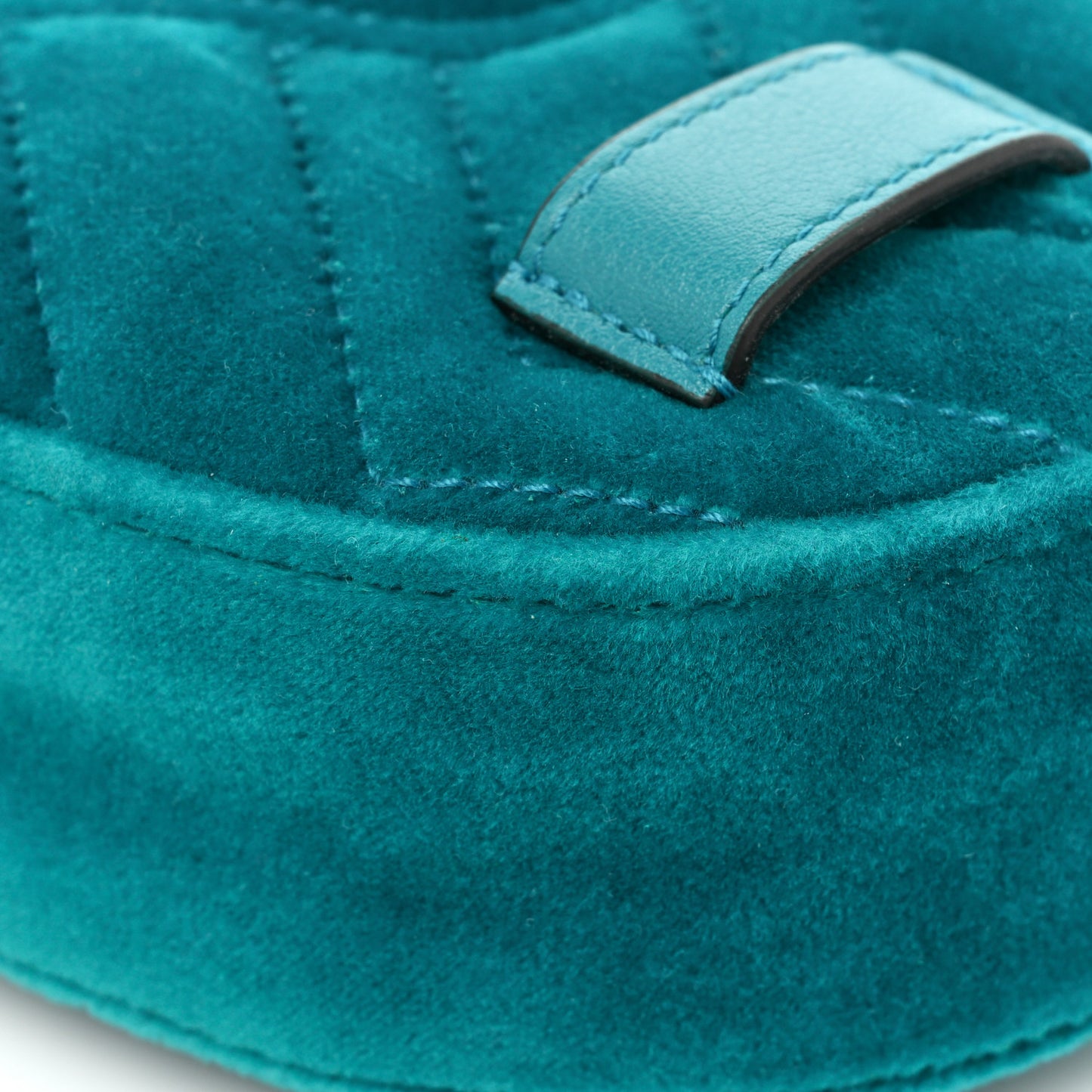 Velvet Matelasse GG Marmont Belt Bag 95 38 Pavone Cyan