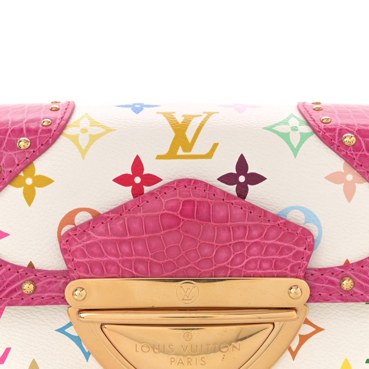 Monogram Multicolor Alligator Marilyn White
