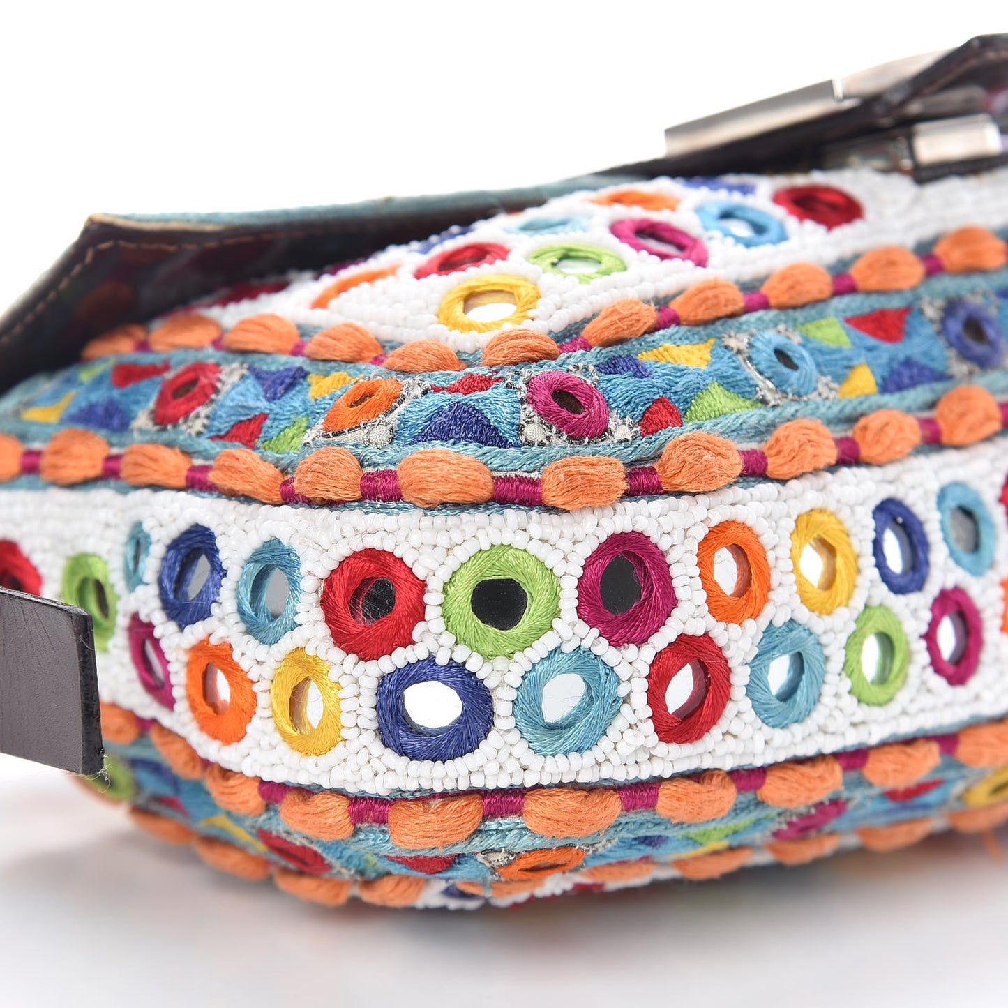 Mirror Beaded Embroidered Baguette Multicolor