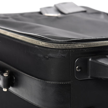 Prada Tessuto Nylon Saffiano Trolley Luggage Black 7 of 32