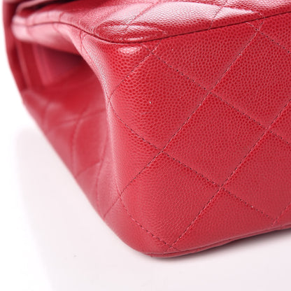 Chanel Caviar Quilted Jumbo Double Flap Red 8 of 10