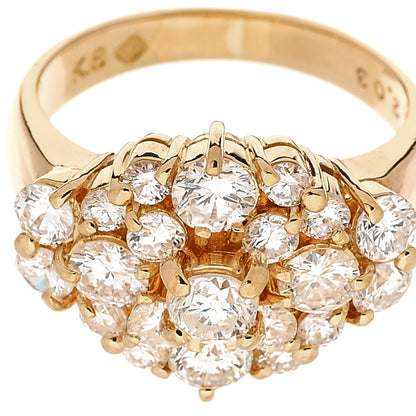 Parker & West by FASHIONPHILE 18K Yellow Gold Diamond 2.03ctw Cluster Cocktail Ring  47 4 8 of 10