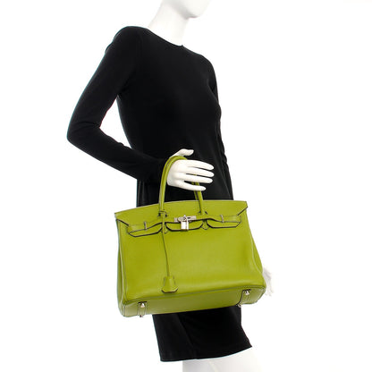 Hermes Togo Birkin 35 Vert Anis 3 of 28