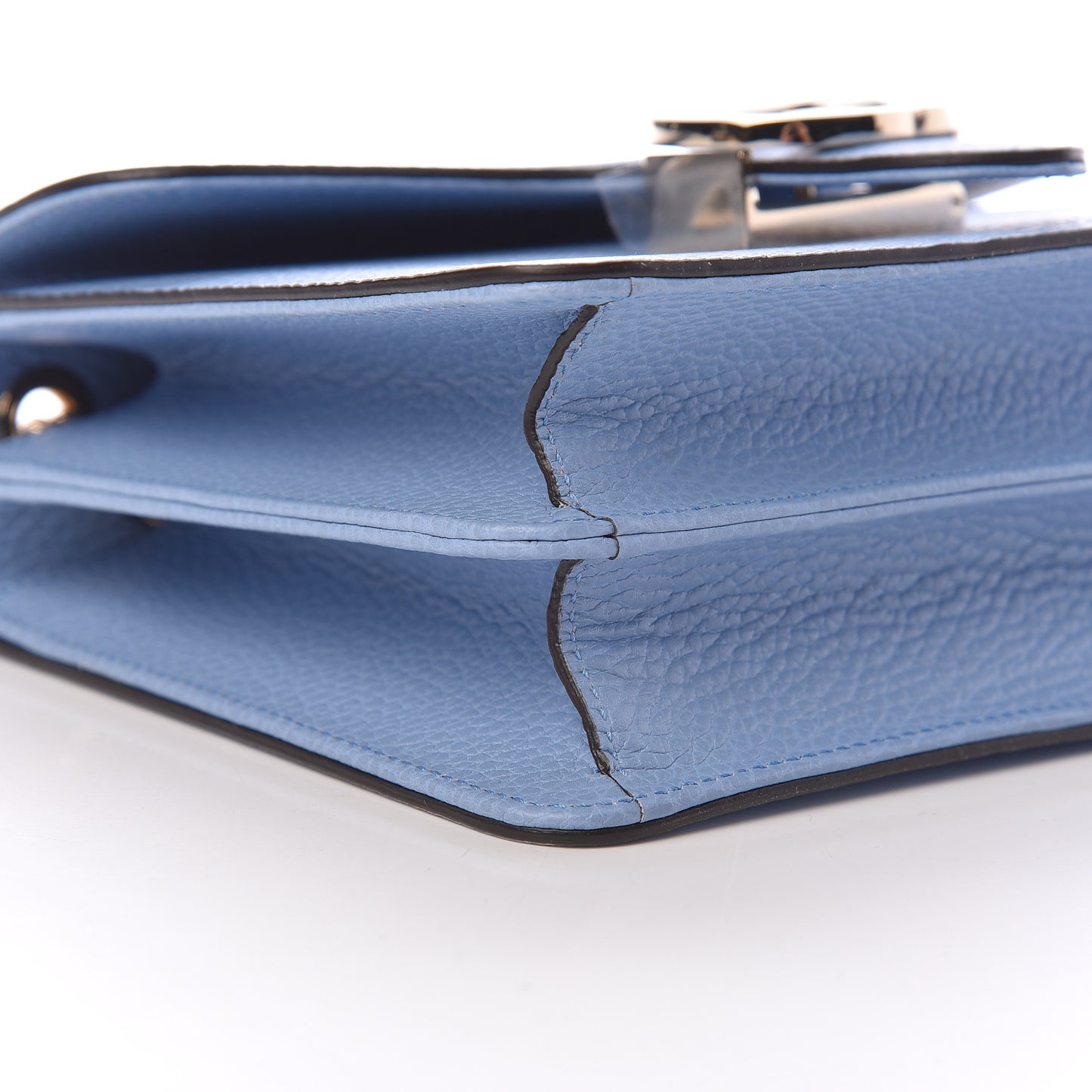 Dollar Calfskin Small Interlocking G Shoulder Bag Mineral Blue