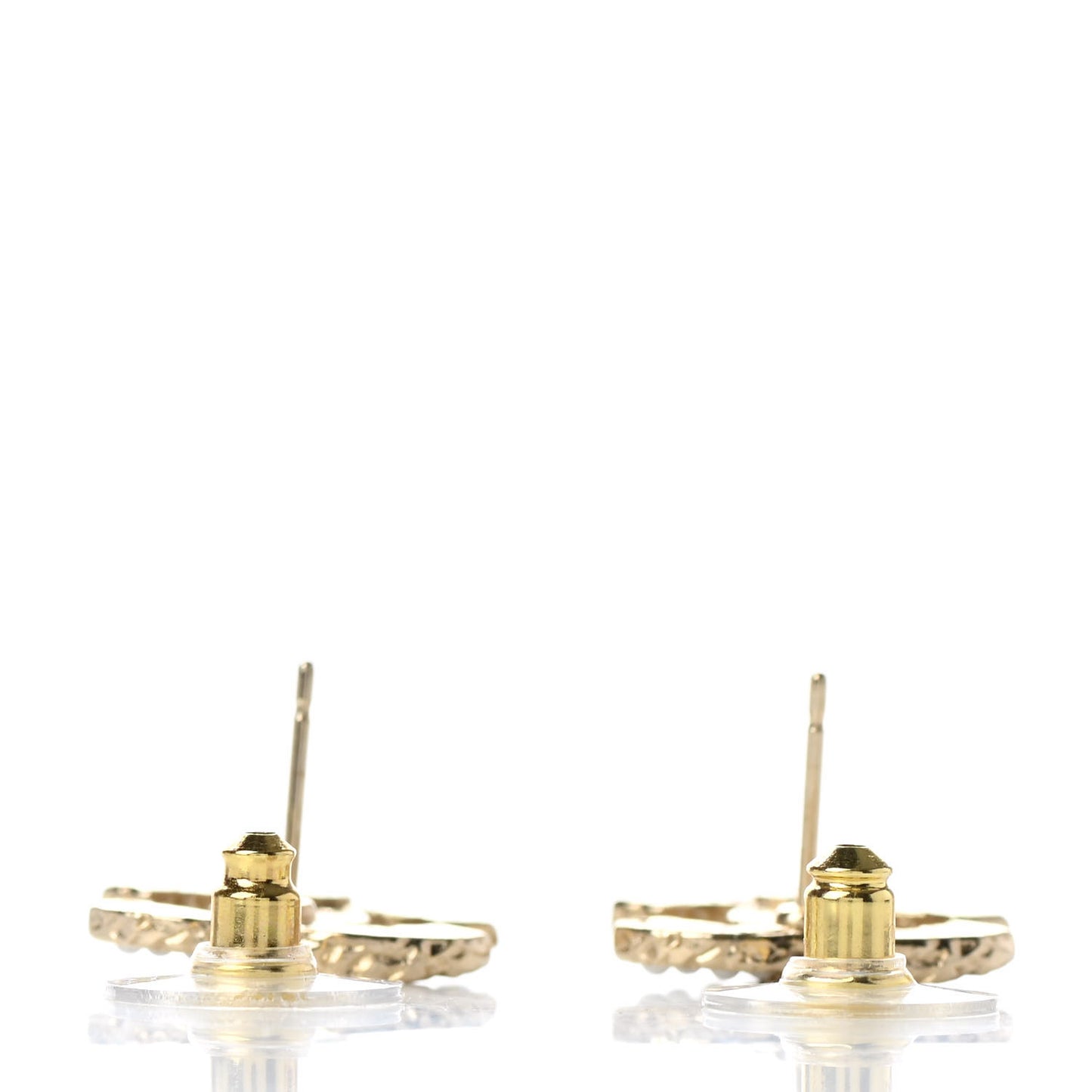 Pearl Crystal CC Earrings Gold Multicolor