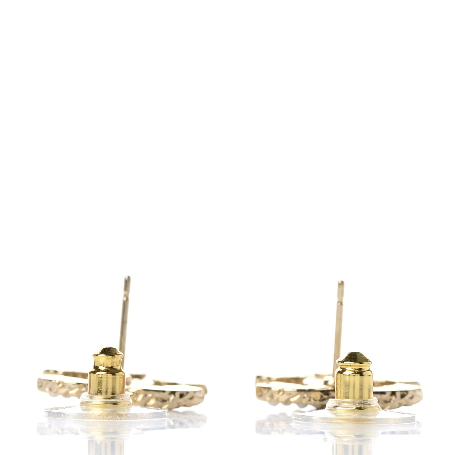 Chanel Pearl Crystal CC Earrings Gold Multicolor 3 of 5