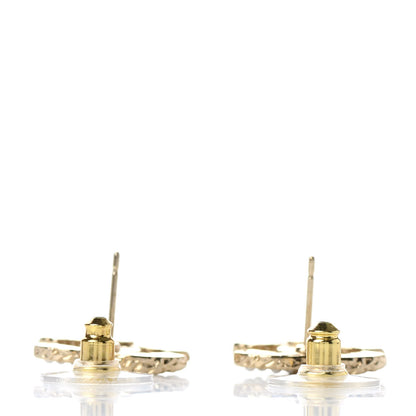 Chanel Pearl Crystal CC Earrings Gold Multicolor 3 of 5