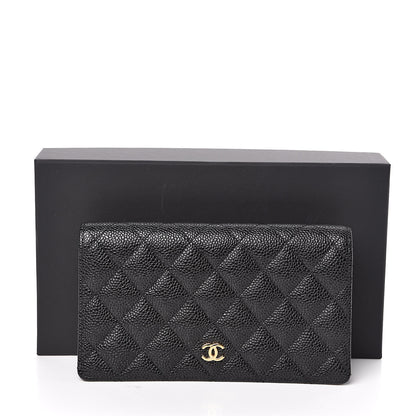 Chanel Caviar Quilted Yen Wallet Black 9 of 9