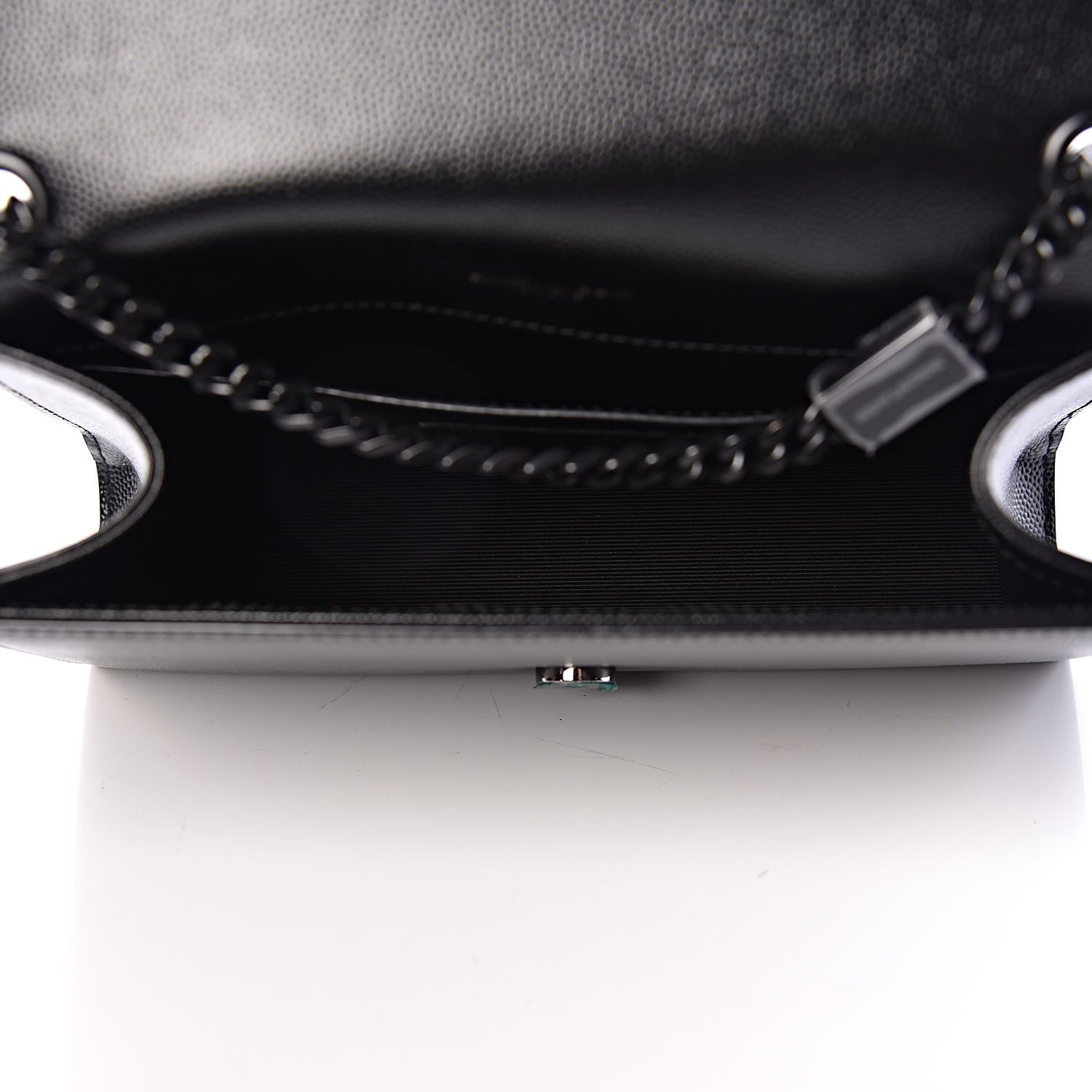 Saint Laurent Grain De Poudre Small Monogram Kate Satchel Black 5 of 10