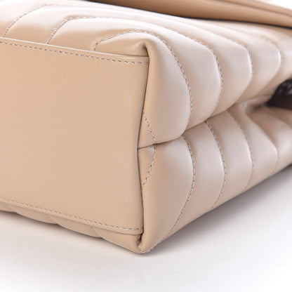 Saint Laurent Calfskin Y Quilted Monogram Small Loulou Chain Satchel Dark Beige 11 of 12