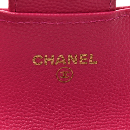 Chanel Caviar Quilted Flap Card Holder Wallet Pink 6 of 11