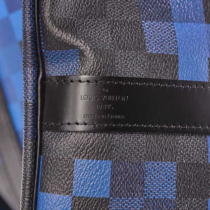 Louis Vuitton Damier Graphite Pixel Keepall Bandouliere 50 Blue 8 of 10