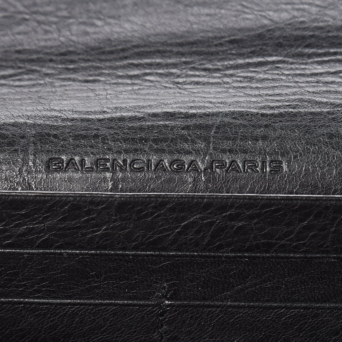 Agneau Classic Hardware Money Wallet Black