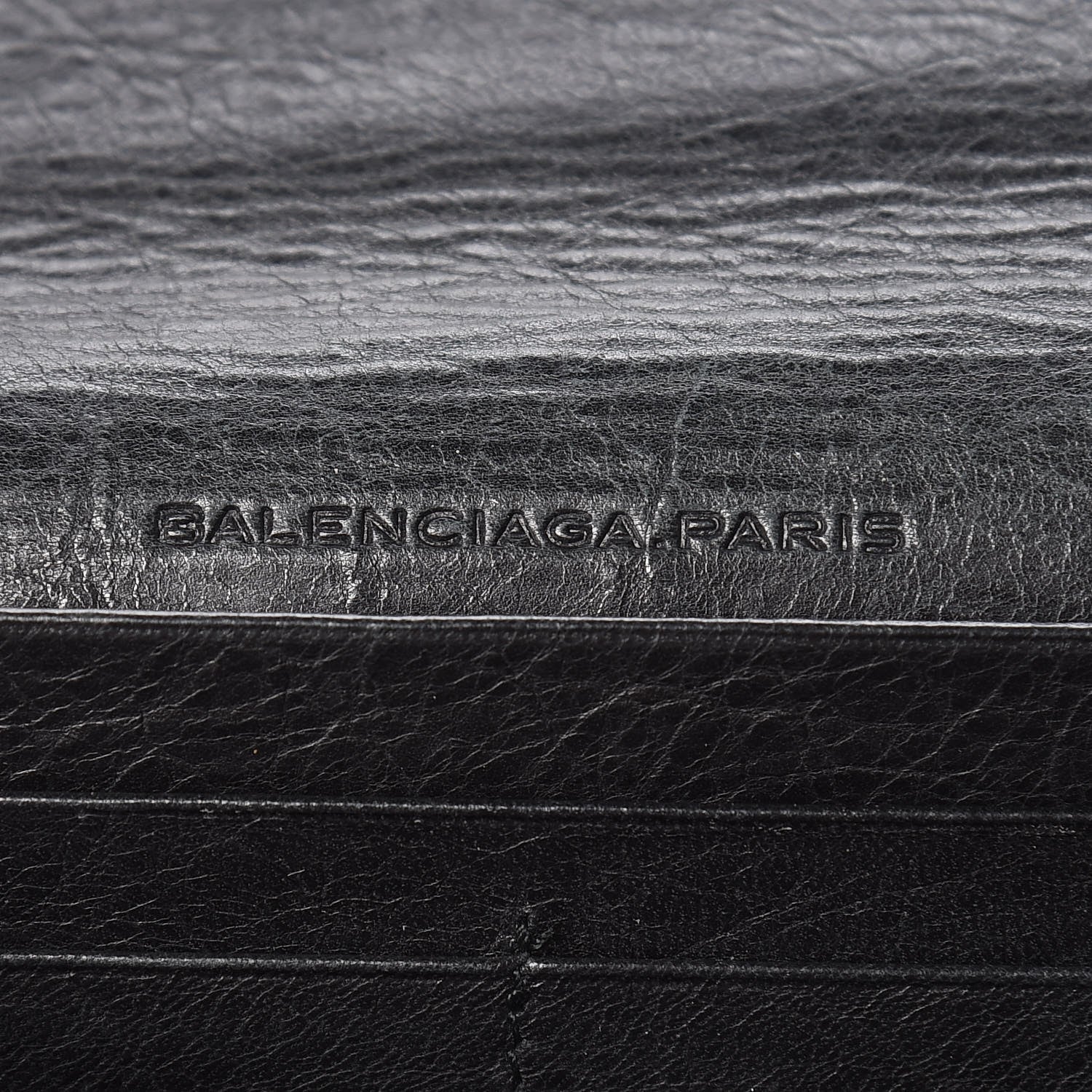 Balenciaga Agneau Classic Hardware Money Wallet Black 10 of 12
