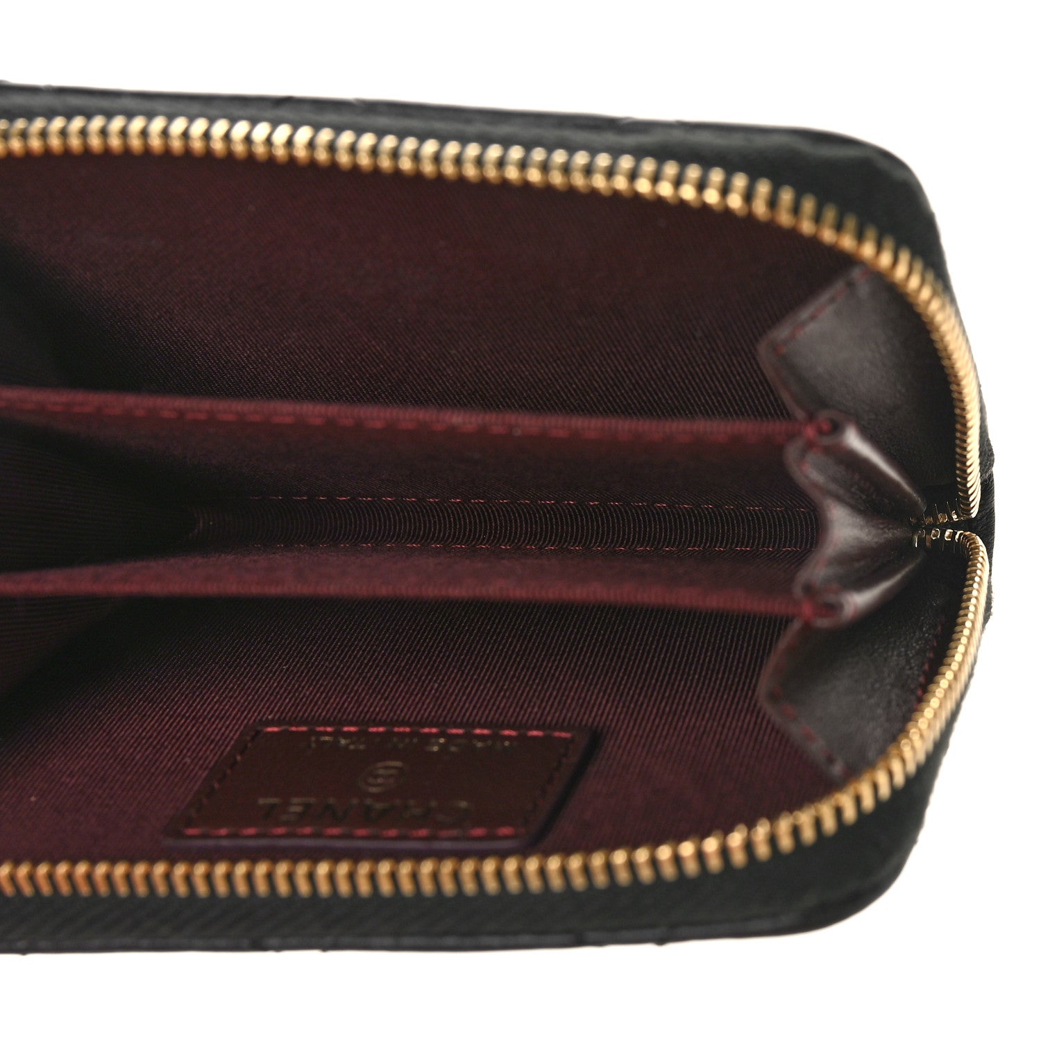 Chanel Lambskin Quilted Zip Coin Purse Black 4 of 9
