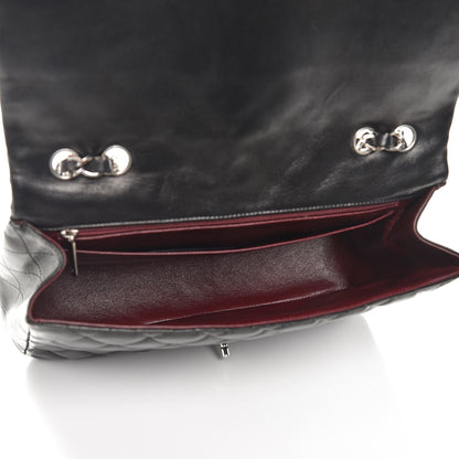 Chanel Lambskin Quilted Jumbo Single Flap Black 6 of 10