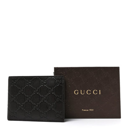 Gucci Guccissima Bi-Fold ID Wallet Black 10 of 10