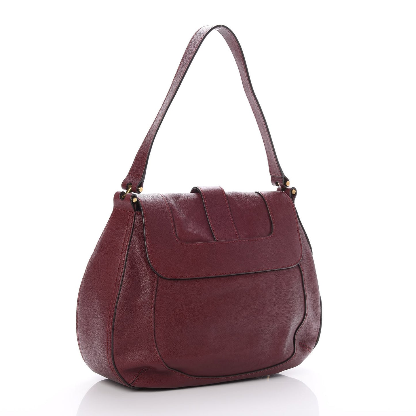 Calfskin Georgia Hobo Burgundy