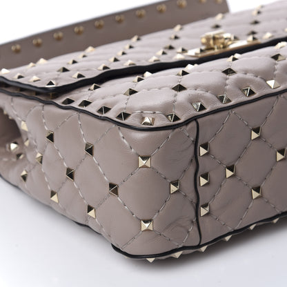 Valentino Garavani Lambskin Medium Rockstud Spike Shoulder Bag Poudre 6 of 9