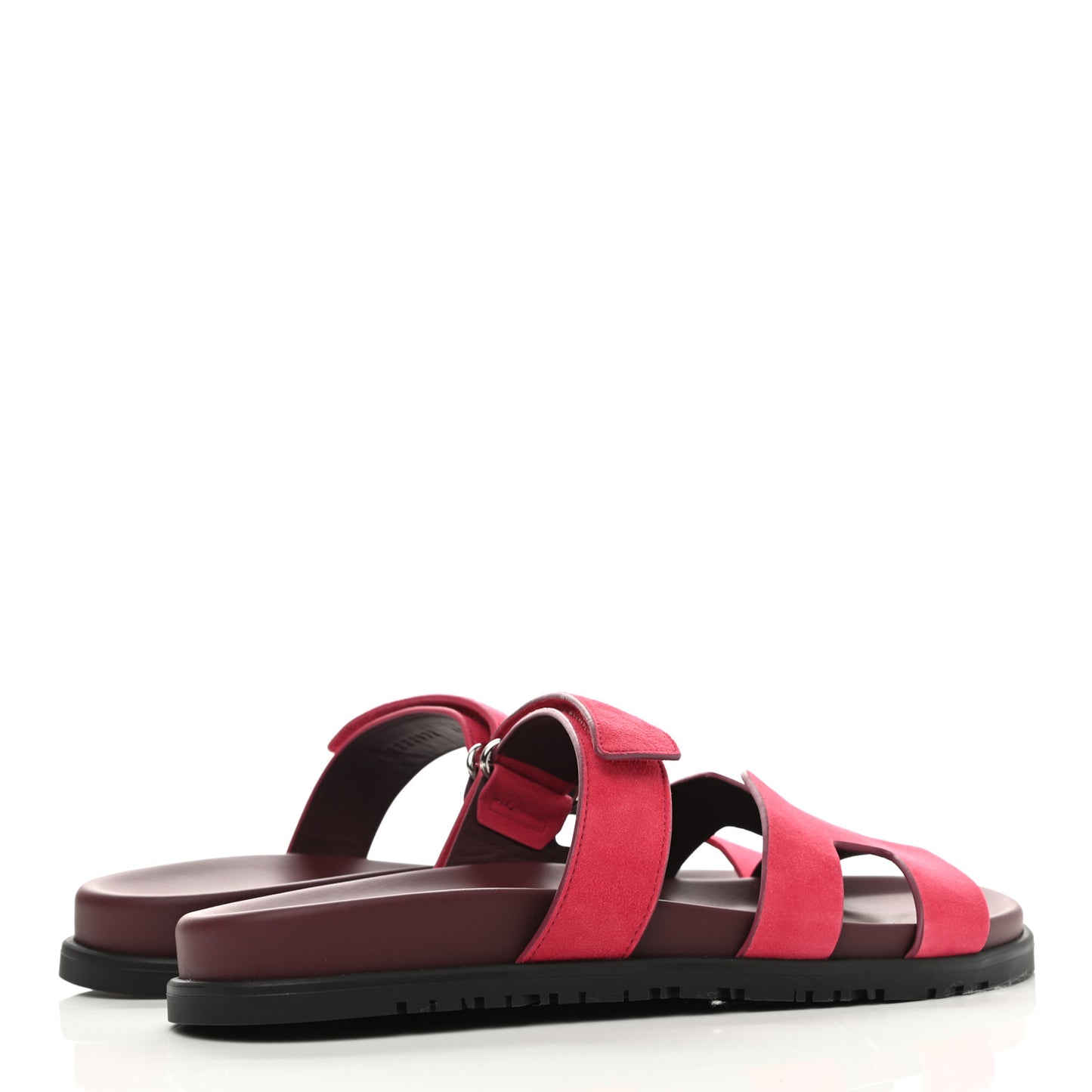 Suede Goatskin Womens Chypre Sandals 40 Rose Framboise