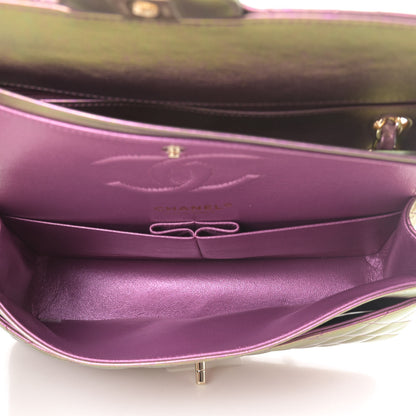 Chanel Iridescent Lambskin Quilted Medium Double Flap Purple 5 of 11