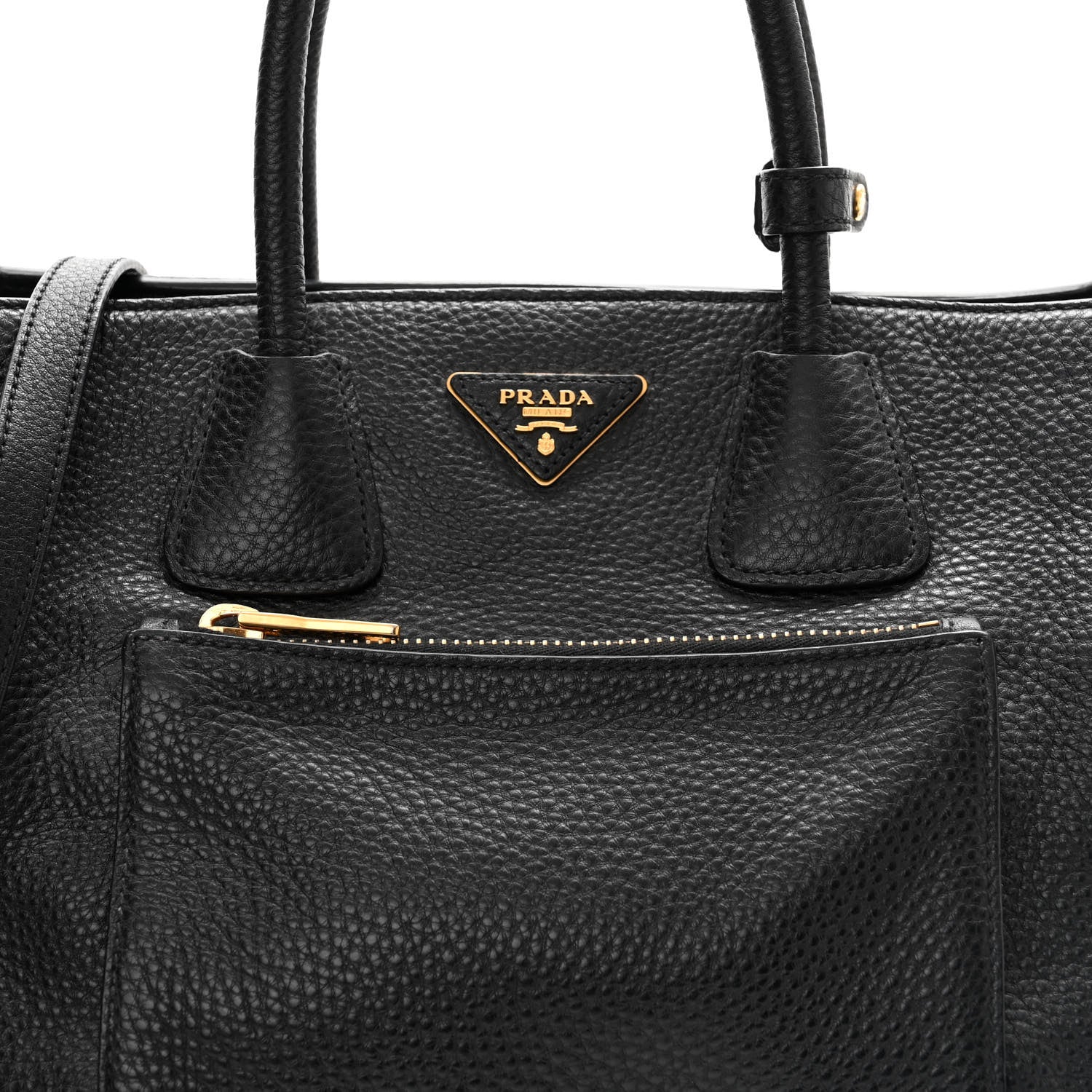 Prada Vitello Daino Tote Black 8 of 13