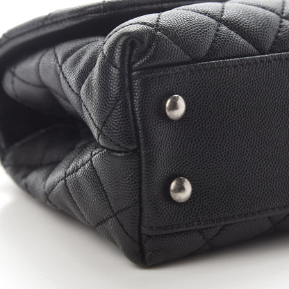 Chanel Caviar Lizard Embossed Quilted Mini Coco Handle Flap Black 7 of 9
