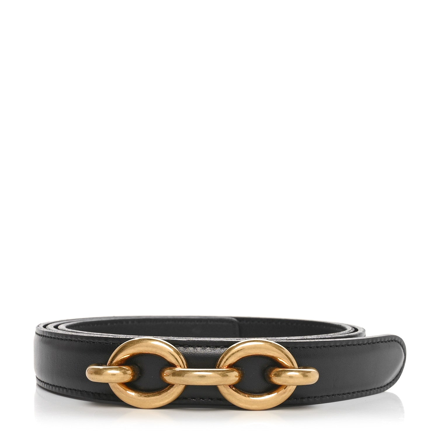 Saint Laurent Smooth Calfskin 20mm Cintura Belt 80 32  Black 1 of 6
