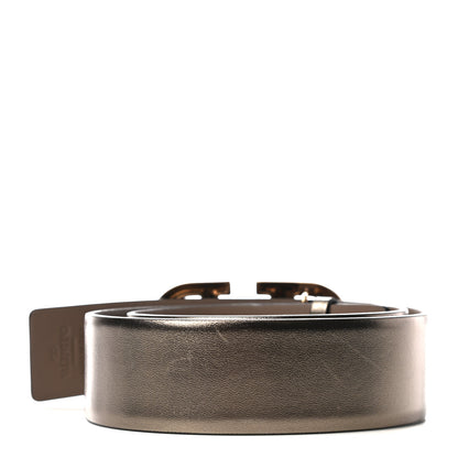 Valentino Garavani Metallic Lambskin VLogo 40mm Belt 70 32 Stone 2 of 5