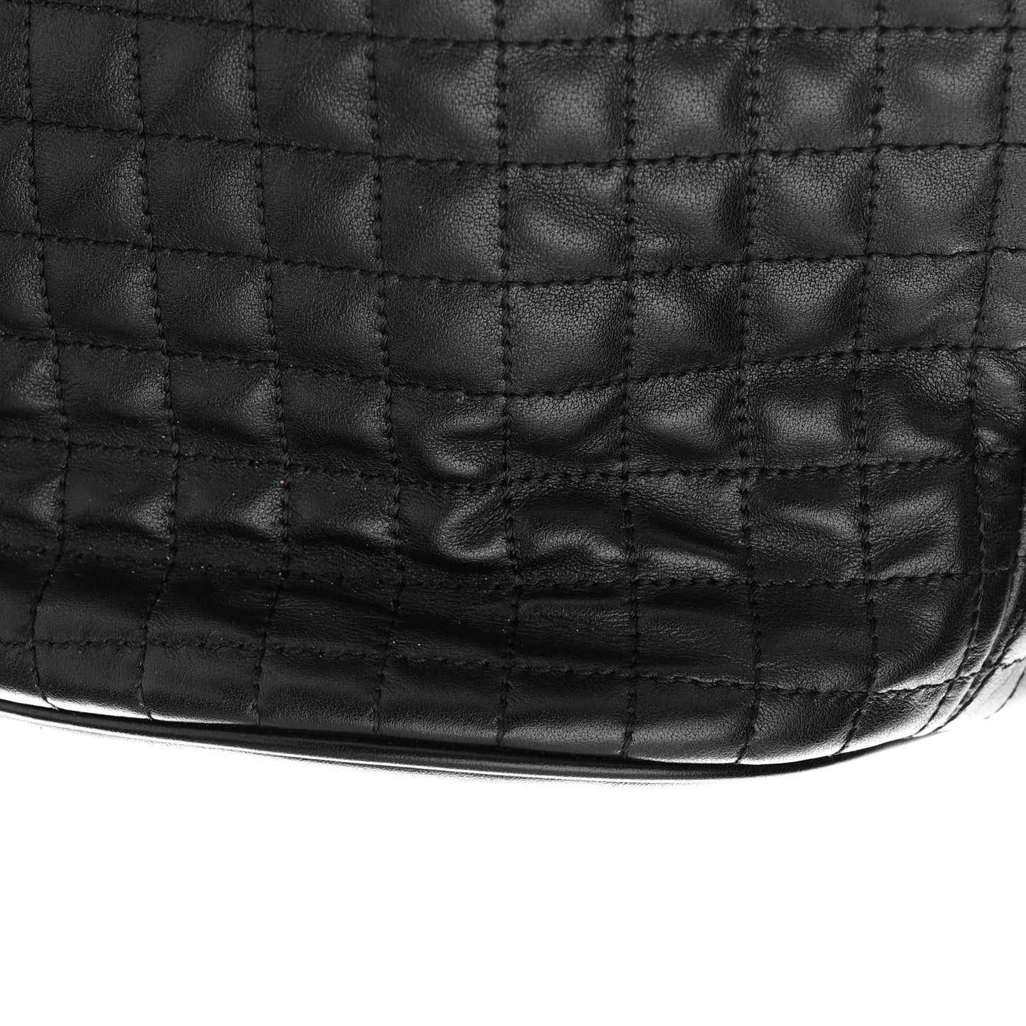 Calfskin Quilted Small C Backpack Black