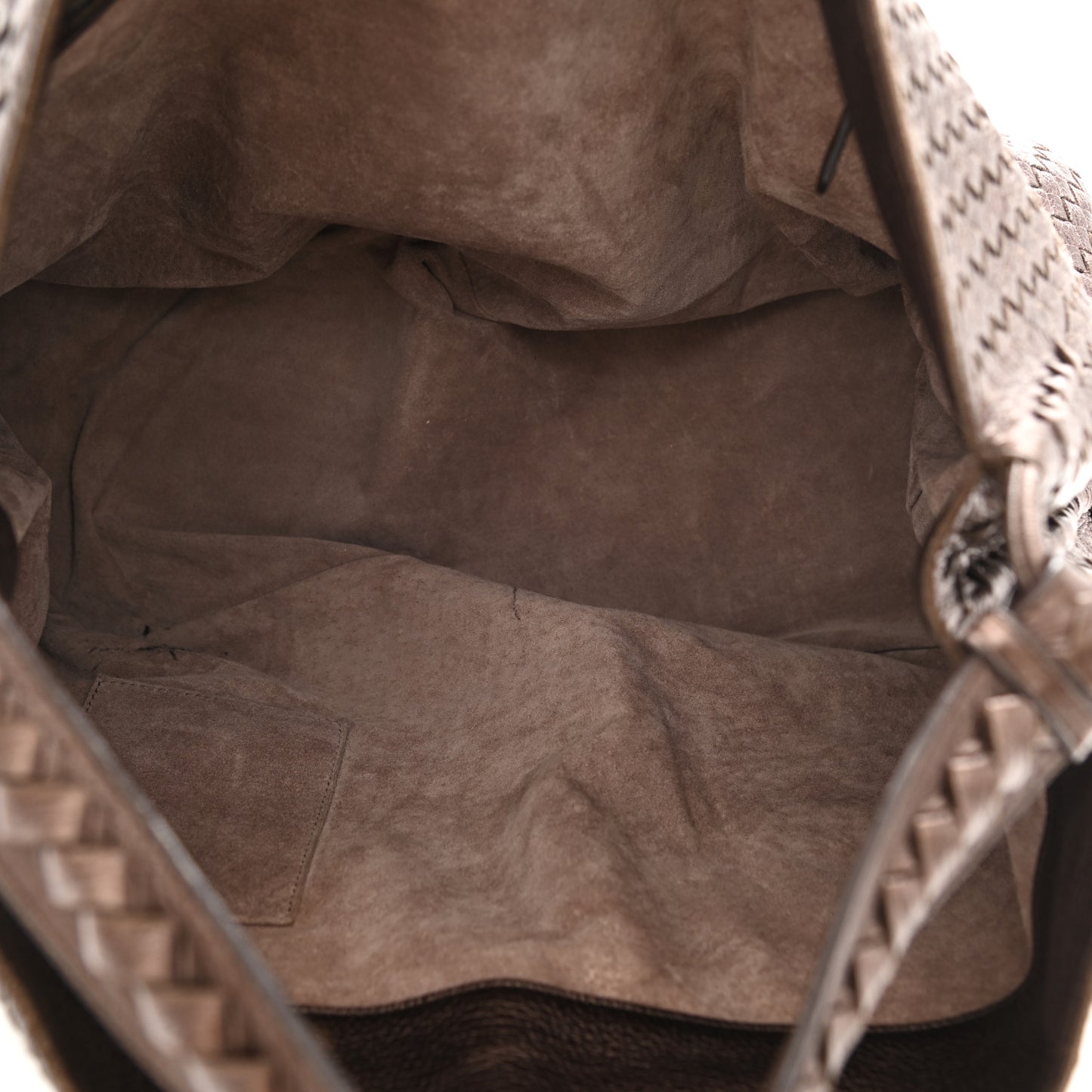 Cervo Intrecciato Shoulder Bag Brown