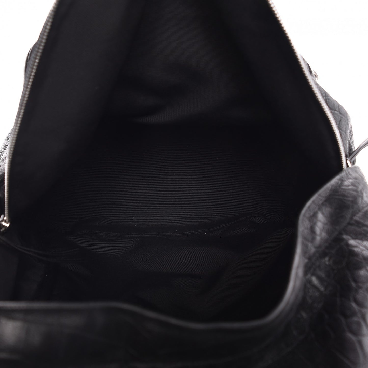 Calfskin Crocodile Embossed City Backpack Black