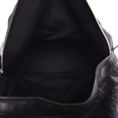 Saint Laurent Calfskin Crocodile Embossed City Backpack Black 6 of 8