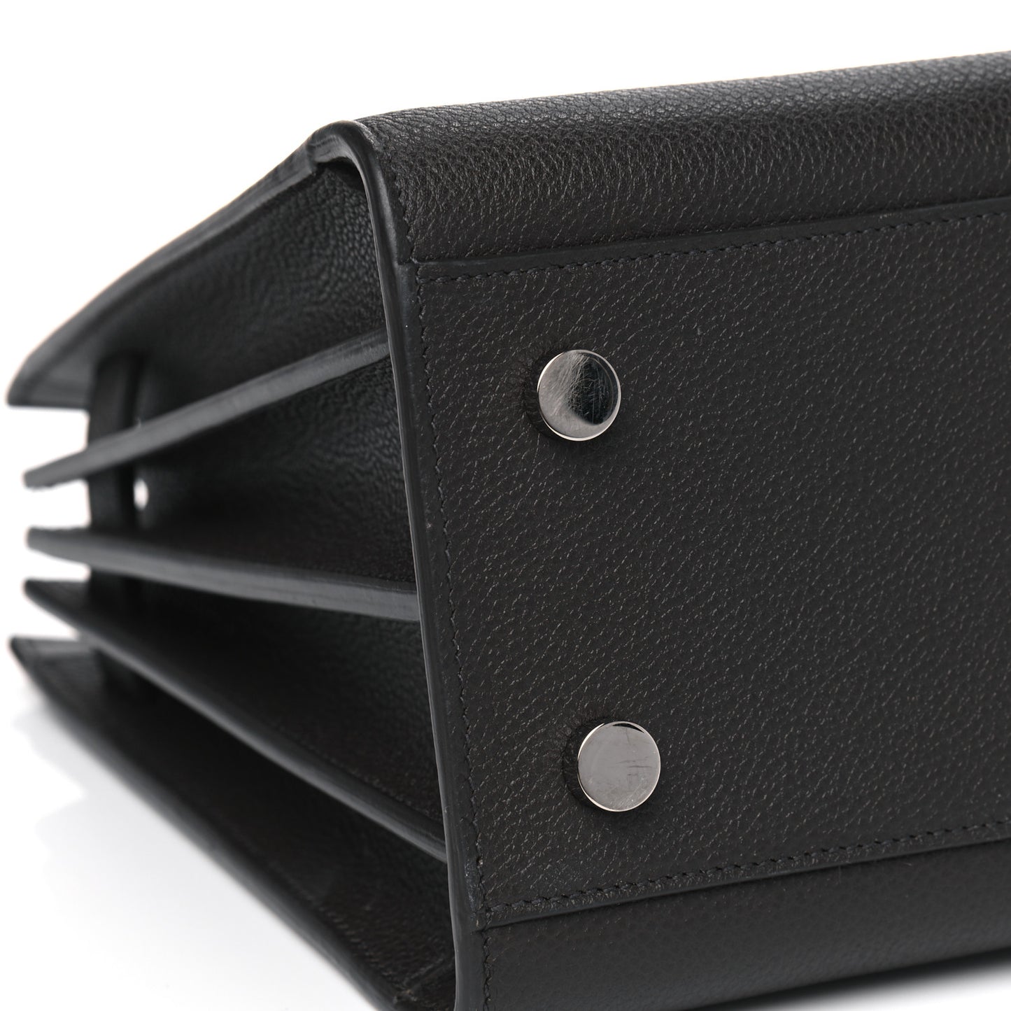 Grained Calfskin Baby Sac De Jour Coal