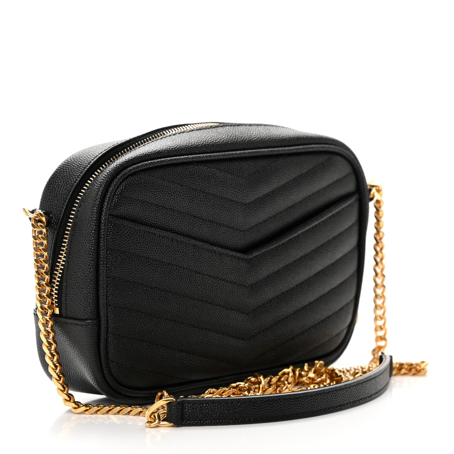 Grain De Poudre Matelasse Monogram Mini Lou Camera Bag Black