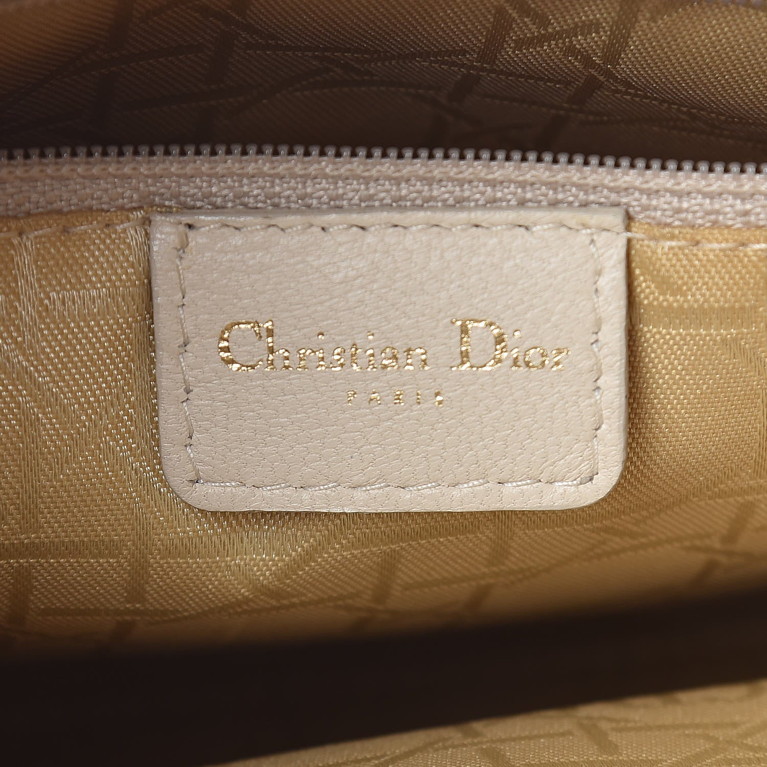 Christian Dior Lambskin Cannage Medium Lady Dior Light Beige 6 of 25