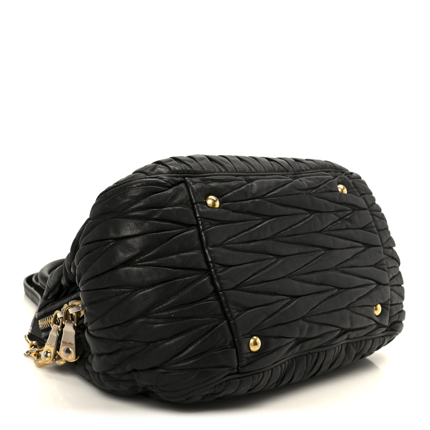 Nappa Matelasse Top Handle Black
