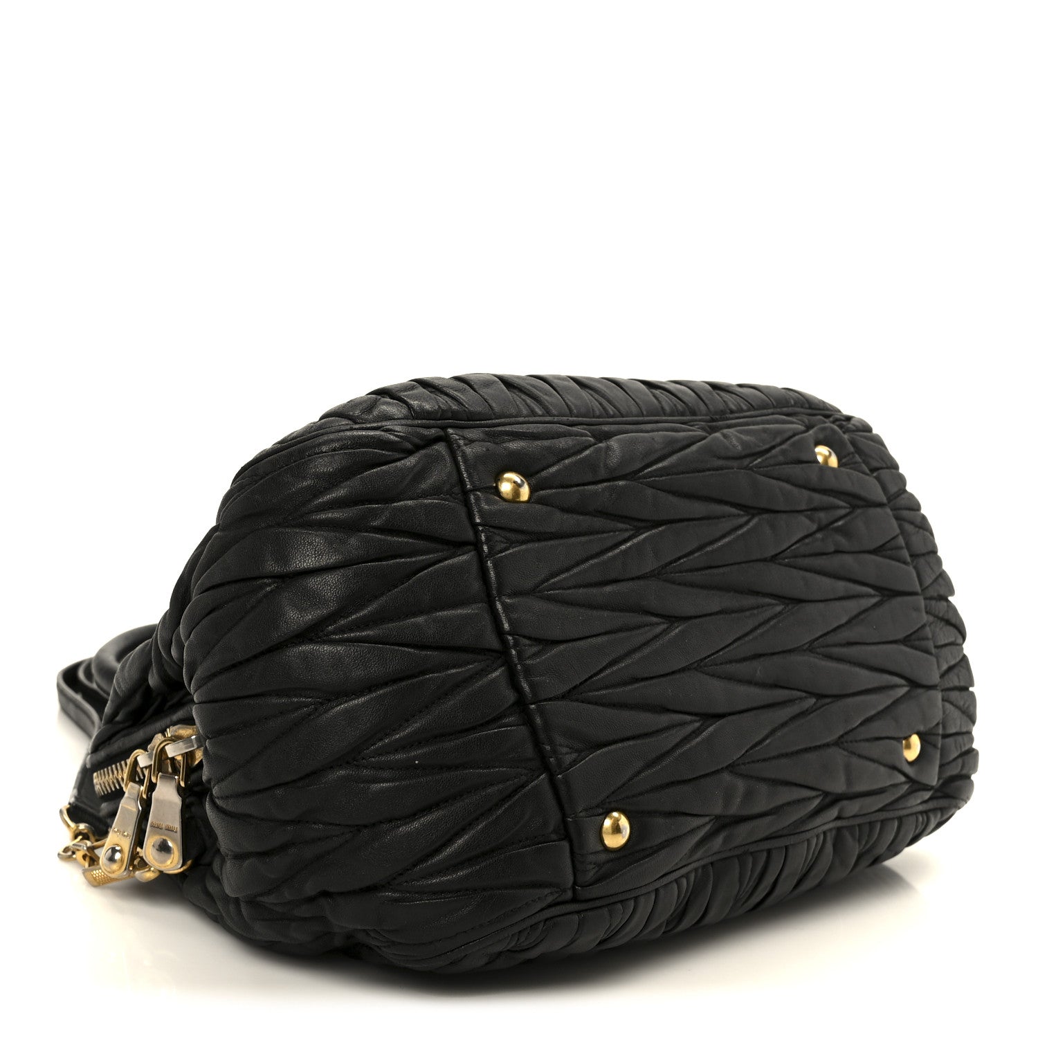 Miu Miu Nappa Matelasse Top Handle Black 4 of 11